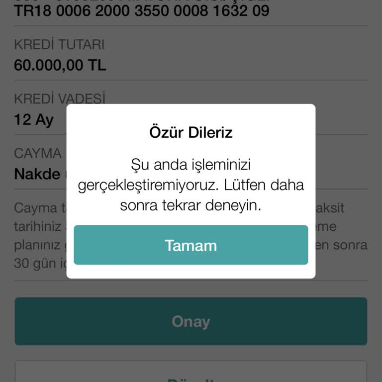 Kredi İptalinde Mobil Bankacılık Sorunu
