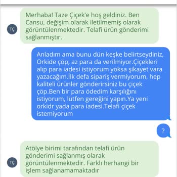 Hastalıklı Orkide Siparişi Ve Yanlış Telafi