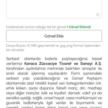 Karaca'nın Çalışmayan Servis Talep Sistemi