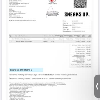 Sneaks Up İade Sürecinde Eksik Ücret İadesi