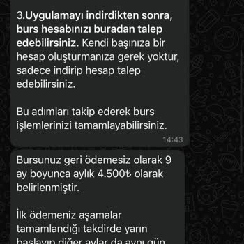 Burs Kazandım Sanarken Gelen Şok Mesaj