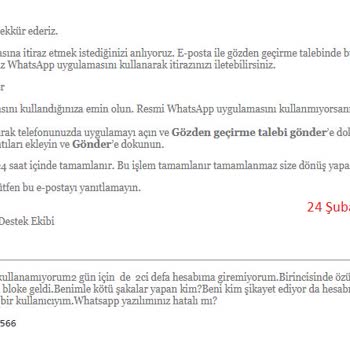 WhatsApp Hesabımın Sürekli Kapanması Sorunu