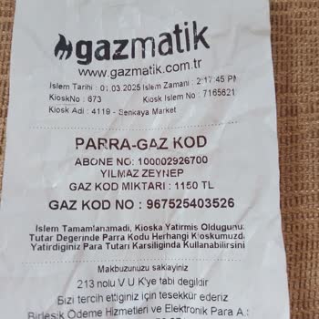 Gazmatik'te Ödeme Sorunu Ve İade Problemi