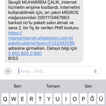 Migros'un İnternet Paketinde Süre Yanıltmacası