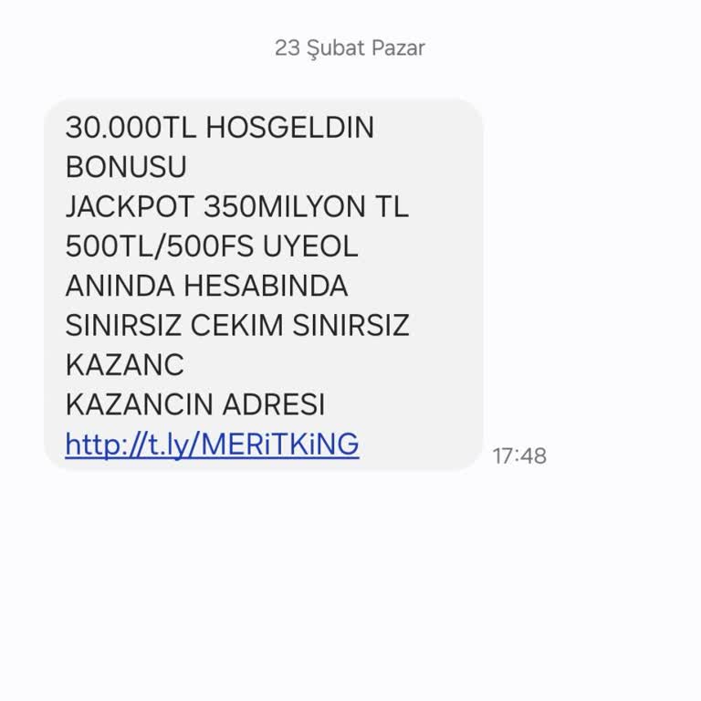 Sahte Bahis Sitesi Mesajları