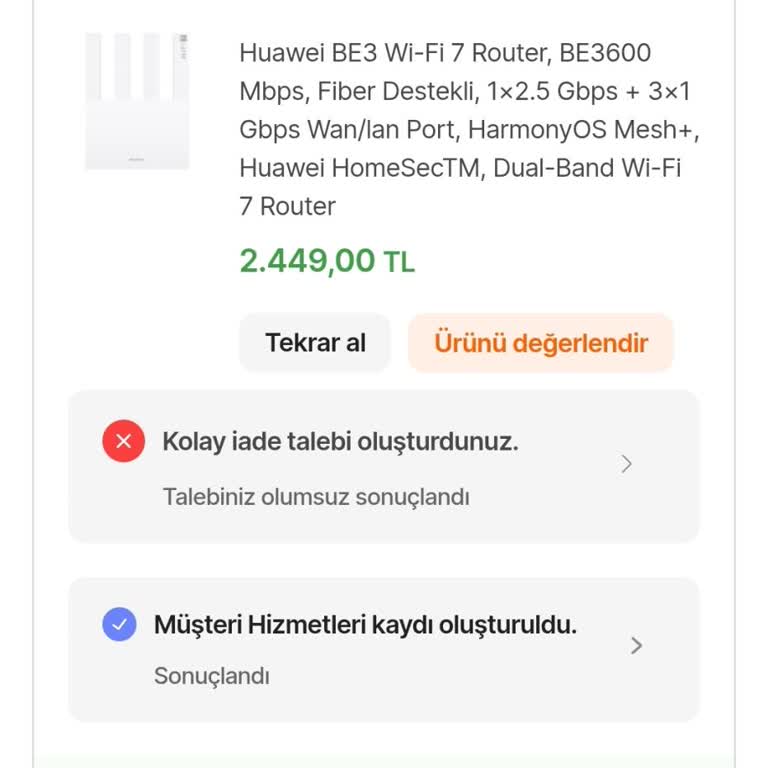 Eksik Ürün İçeriği Nedeniyle İade Sorunu