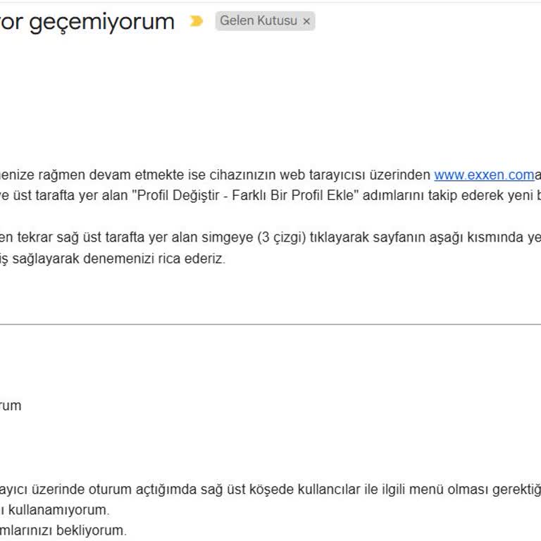 Exxen Üyelik Sorunu: Müşteri Hizmetleri İle Çözülmeyen Kısır Döngü