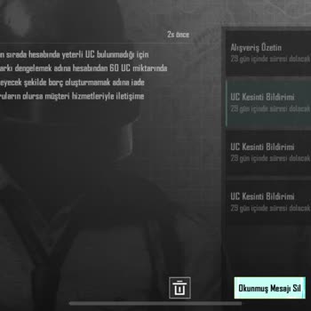PUBG Hesabımdan Sebepsiz Uc Kesintisi