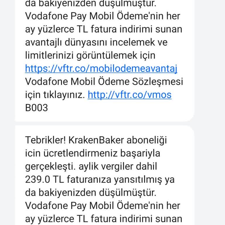 Vodafone Pay Üyeliği: Onaysız Alınan 480 TL'lik Ücret