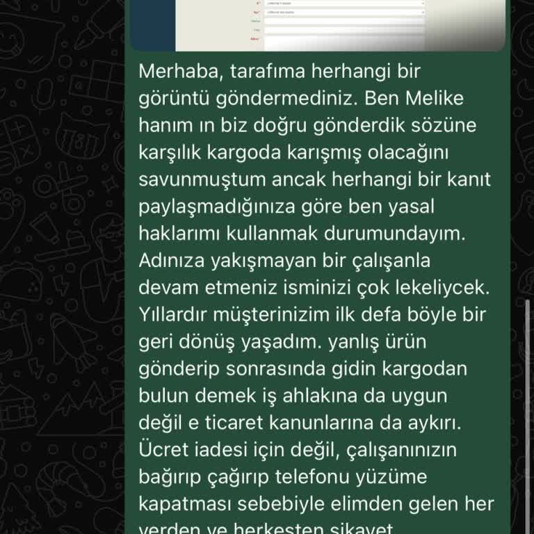 Yanlış Ürün Gönderimi Ve Müşteri Hizmetlerinde Saygısızlık