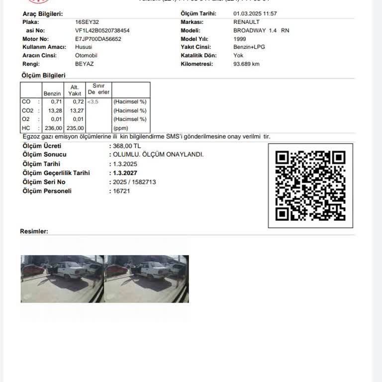 Egzoz Gazı Emisyon Ölçümünde Yanlış Km Ve Model Bilgisi