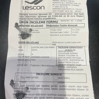 Lescon'dan Aldığım Eşofman Takımı Hayal Kırıklığı