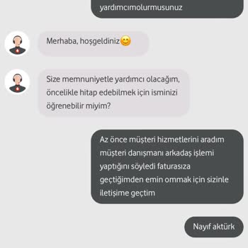 Vodafone'da Onaysız İşlem Ve Haksız Borç