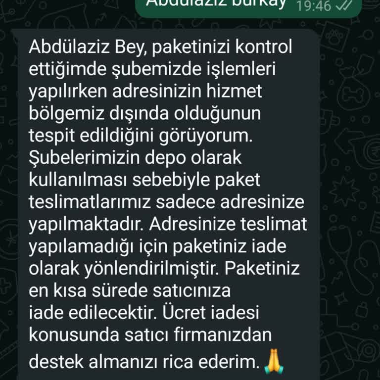 Hizmet Dışı Bölge Mağduriyeti: Ürünler Geri Çekiliyor!
