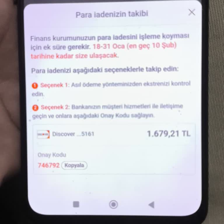 Para İadesi Gecikmesi Ve Hukuki İşlem Tehdidi