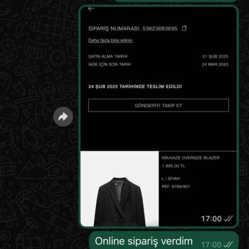 Zara Siparişimde Gömlek Yerine Tulum Geldi Para İadesi Bekliyorum
