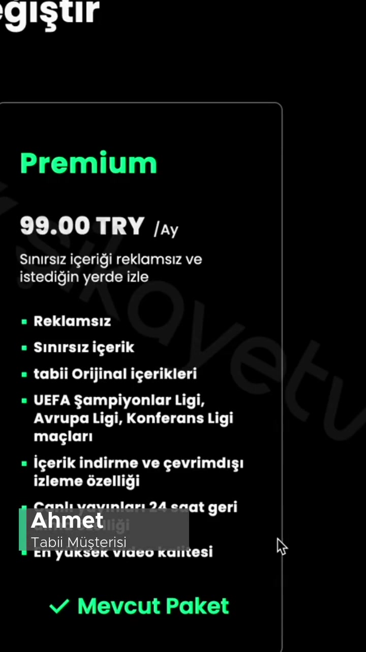 Tabii Premium İptaline İzin Vermiyor! videonun kapak resmi