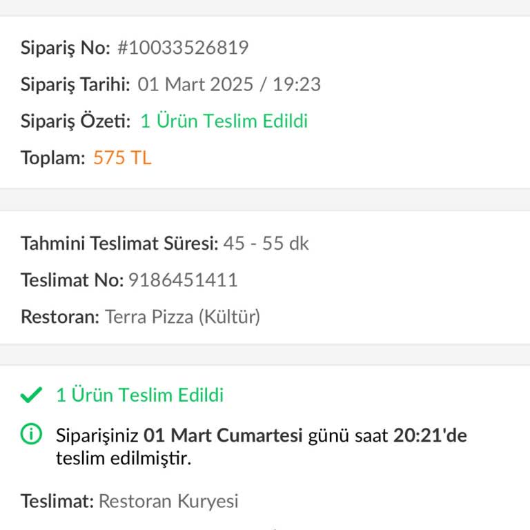 Teslim Edilmeyen Pizza Ve Ulaşılamayan Müşteri Hizmetleri
