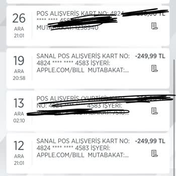 Apple İzinsiz Para Çekimleri Ve Yetersiz Müşteri Hizmeti!