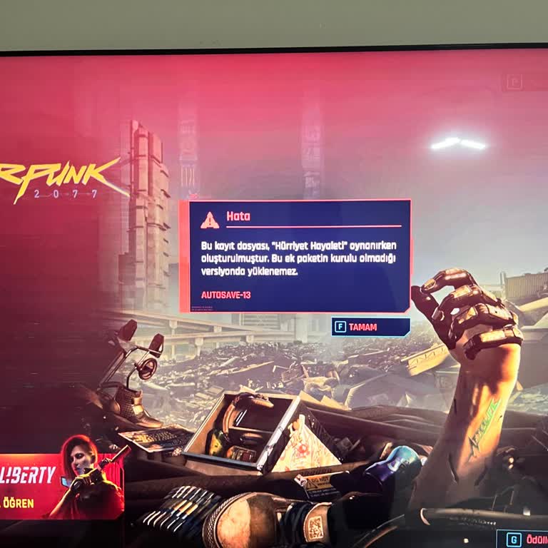 Cyberpunk2077'de Kaydedilmiş Oyun Dosyasına Erişim Sorunu