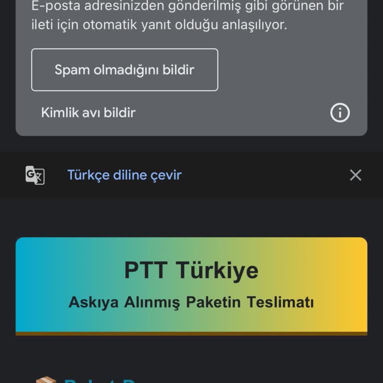 Kargo Adına Gelen Mailler