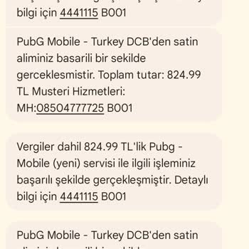 Yetkisiz PUBG Mobil Ödemeleri Ve İade Talebi