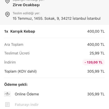 Buz Gibi Yemek Ve Yetersiz Kupon Çözümü