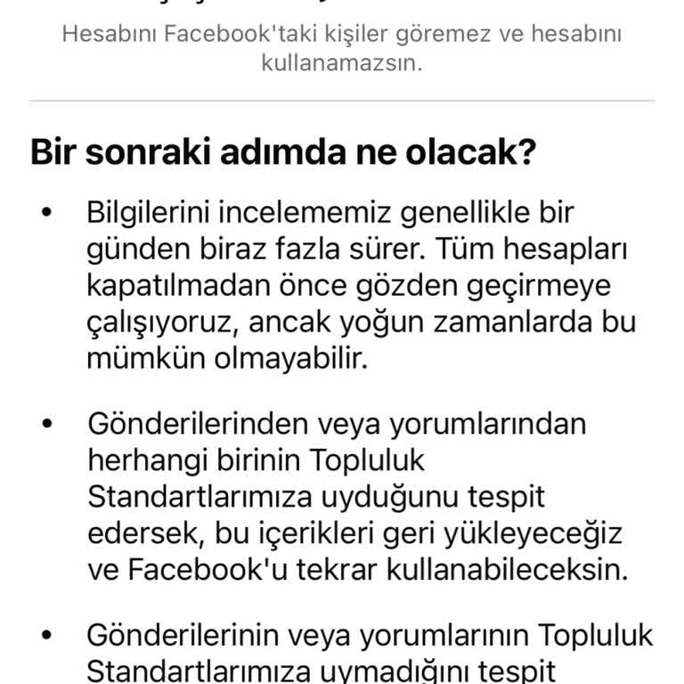 Facebook Hesabımın Askıda Kalması Ve İlgisizlik