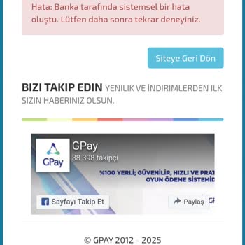 PUBG Ödeme İşlemi Sırasında Banka Hatası