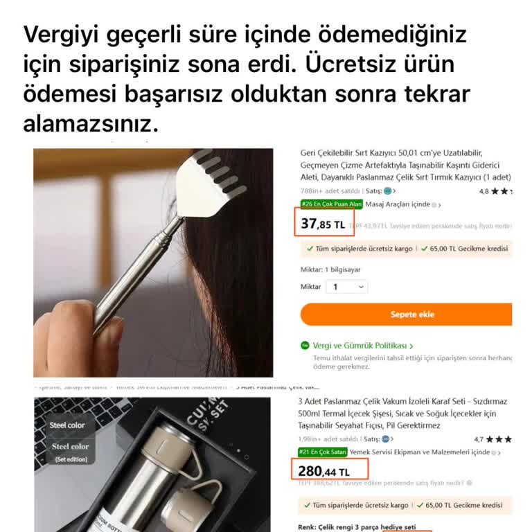 Ücretsiz Ürün Vaadiyle Yanıltıcı Sipariş Süreci
