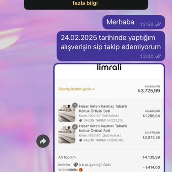 Limrali Tekstil'de Alışveriş Sonrası Erişim Sorunu Ve İletişimsizlik