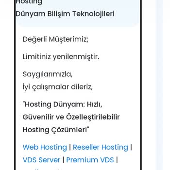 Hosting Dünyam Bana Ücretimi İade Etmediler