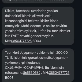 Vodafone Üzerinden İzni Olmadan Yapılan Şüpheli İşlemler
