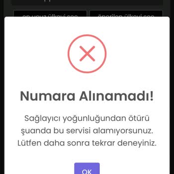Sanal Numara Alımında Sürekli Hata