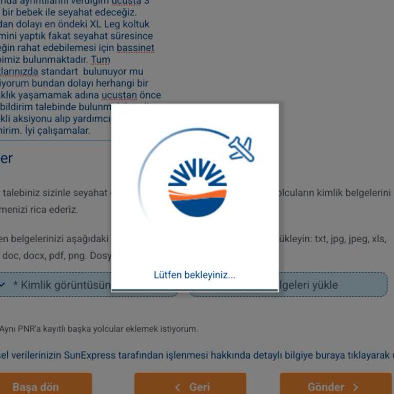 Sunexpress Web Sitesi Üzerinden Talep Oluşturma Sorunları Ve Güvenlik Endişeleri