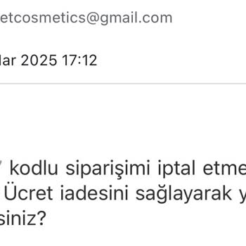 İptal Edilemeyen Sipariş Ve Belirsiz İade Süreci