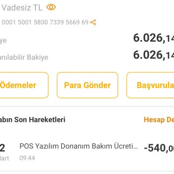 VakıfBank'tan Bilgim Dışında Kesilen 540 TL Bakım Ücreti