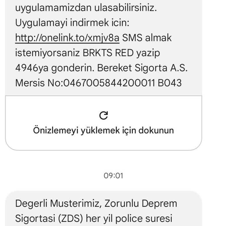 Yanlış Kişiye Gönderilen Sigorta Mesajları