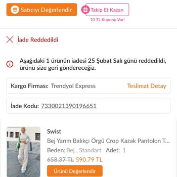 Yanlış İade Ve Süresi Dolmuş İade Kodu Sorunu