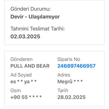 Kargo Şirketi Nedeniyle Teslim Edilemeyen Topuklu Bot Siparişi