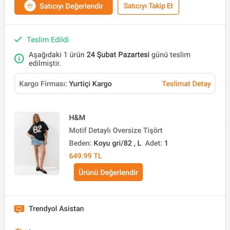 Yurtiçi Kargo Teslimat Talebi