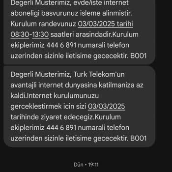 Kurulum Randevusu Gelmedi Zaman Kaybı Yaşıyorum