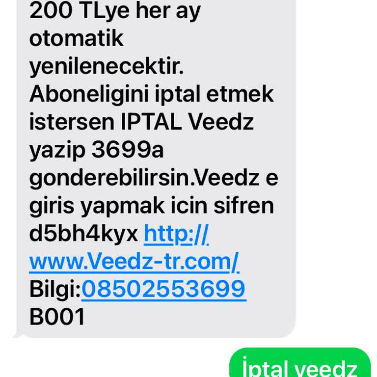 Veedz Aboneliği İçin Haksız Ücretlendirme Şoku