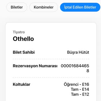 Moda Sahnesi İptal Edilen Tiyatro Bileti İçin Geciken Geri Ödeme Süreci