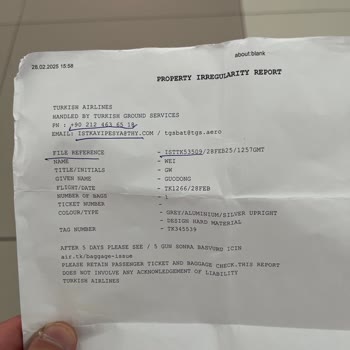 Bagaj Teslimatında Yaşanan Sorun Ve Yanlış Bilgilendirme