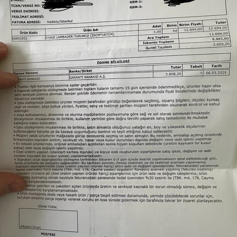 Enza Home'dan Teslim Edilmeyen Ürün Ve Müşteri Mağduriyeti