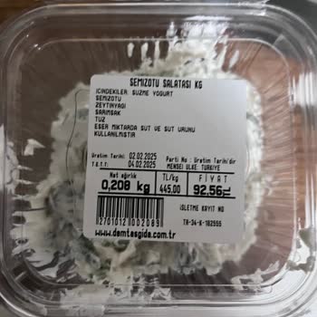 Demtaş Hipermarketleri Bozuk Meze Satılıyor