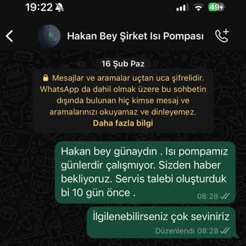 Garanti Kapsamındaki Isı Pompası Ve Kötü Müşteri Hizmeti Deneyimi