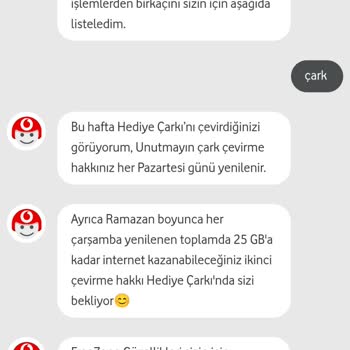 Vodafone Yanımda Uygulamasında Ramazan Çarkı Sorunu