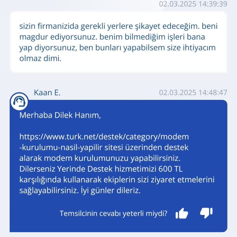 TurkNet İle Sürekli Kesinti Ve Yetersiz Müşteri Hizmeti